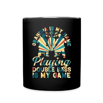 Playing Double Bass Is My Game - Double Bassist Gr - Full Colour Mug - black - Front