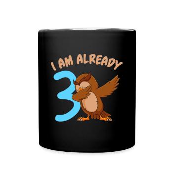 3rd birthday I am already 3 years old - Full Colour Mug - black - Front