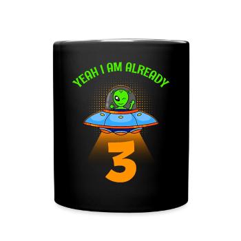 J’ai 3 ans garçon 3ème anniversaire - Mug uni - noir - Devant