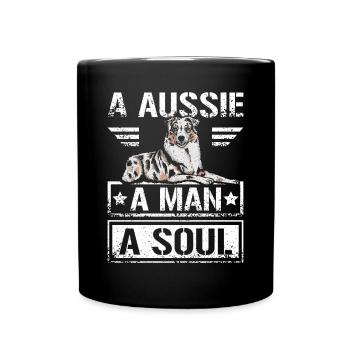 A Aussie A man A soul - Full Colour Mug - black - Front