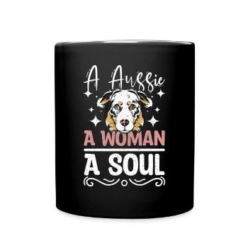 Une Australienne Une femme Une âme - Mug uni - noir - Devant