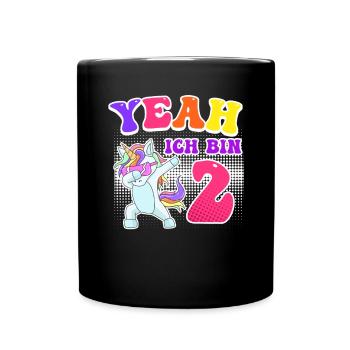 2ème anniversaire fille 2 ans - Mug uni - noir - Devant