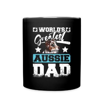 World's greatest Aussie dad - Tasse einfarbig - Schwarz - Vorne