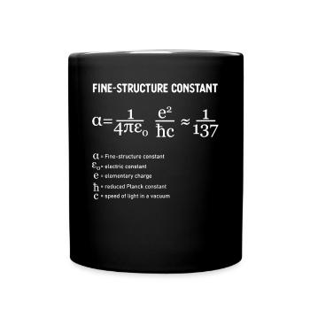 Physique des constantes de structure fine - Mug uni - noir - Devant