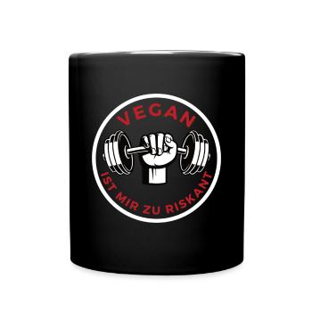 Bodybuilding Fitness Gym Workout Sport - Tasse einfarbig - Schwarz - Vorne