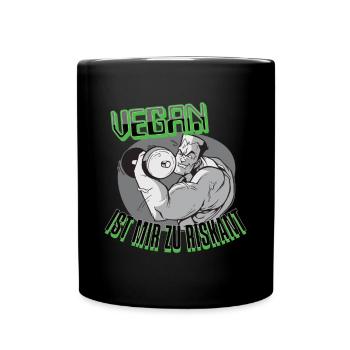 Bodybuilding Fitness Gym Workout Sport - Tasse einfarbig - Schwarz - Vorne