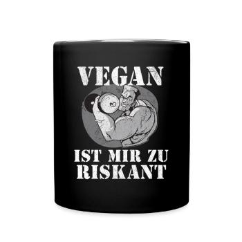 Bodybuilding Fitness Gym Sport Vegan Workout - Tasse einfarbig - Schwarz - Vorne