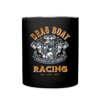 Drag Boat & Drag Boat Race Designs - Tasse einfarbig - Schwarz - Vorne