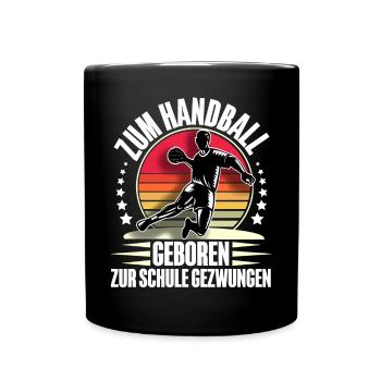 Handball Handballer - Tasse einfarbig - Schwarz - Vorne