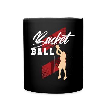 Basketball Basketballer - Tasse einfarbig - Schwarz - Vorne