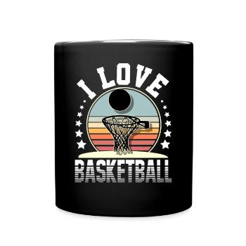 Basketball Basketballer - Tasse einfarbig - Schwarz - Vorne