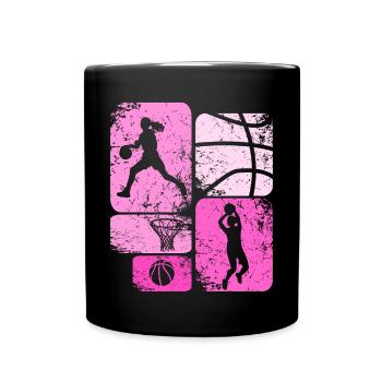 Basketball féminin Basketball féminin - Mug uni - noir - Devant
