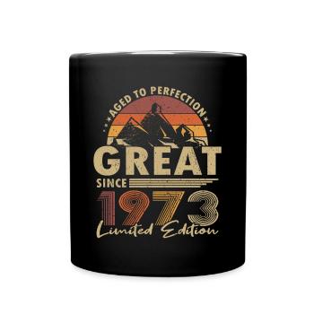 50th birthday Born 1973 Great Since 1973 - Full Colour Mug - black - Front