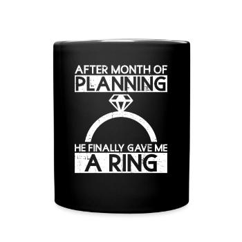 Junggesellinnenabschied Braut JGA Hochzeit - Tasse einfarbig - Schwarz - Vorne