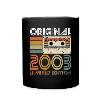 20. Geburtstag Jahrgang 2003 Original 2003 - Tasse einfarbig - Schwarz - Vorne
