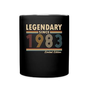 40e anniversaire né en 1983 Légendaire depuis 1983 - Mug uni - noir - Devant