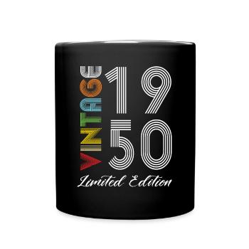 Vintage 1950's Vintage Birthday Retro Vintage - Full Colour Mug - black - Front