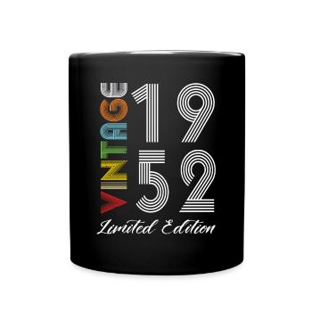 Vintage 1952 Vintage Birthday Retro Vintage - Full Colour Mug - black - Front