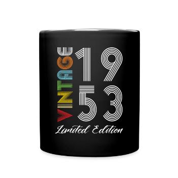 Vintage 1953 Vintage Geburtstag Retro Vintage - Tasse einfarbig - Schwarz - Vorne