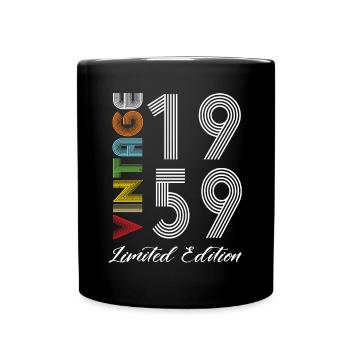 Vintage 1959 Vintage Birthday Retro Vintage - Full Colour Mug - black - Front