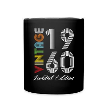 Vintage 1960 Vintage Geburtstag Retro Vintage - Tasse einfarbig - Schwarz - Vorne