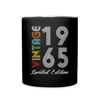Vintage 1965 Vintage Geburtstag Retro Vintage - Tasse einfarbig - Schwarz - Vorne