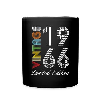 Vintage 1966 Vintage Geburtstag Retro Vintage - Tasse einfarbig - Schwarz - Vorne