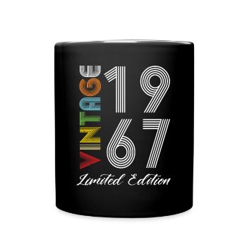 Vintage 1967 Vintage Geburtstag Retro Vintage - Tasse einfarbig - Schwarz - Vorne