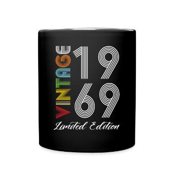 Vintage 1969 Vintage Geburtstag Retro Vintage - Tasse einfarbig - Schwarz - Vorne