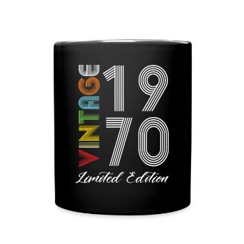 Vintage 1970 Vintage Geburtstag Retro Vintage - Tasse einfarbig - Schwarz - Vorne