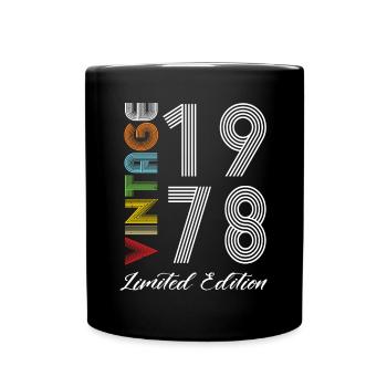 Vintage 1978 Vintage Geburtstag Retro Vintage - Tasse einfarbig - Schwarz - Vorne