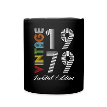 Vintage 1979 Vintage Geburtstag Retro Vintage - Tasse einfarbig - Schwarz - Vorne