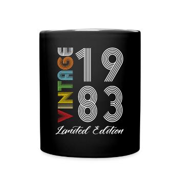 Vintage 1983 Vintage Geburtstag Retro Vintage - Tasse einfarbig - Schwarz - Vorne