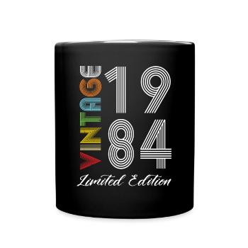 Vintage 1984 Vintage Geburtstag Retro Vintage - Tasse einfarbig - Schwarz - Vorne