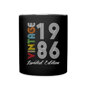Vintage 1986 Vintage Birthday Retro Vintage - Full Colour Mug - black - Front
