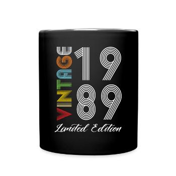 Vintage 1989 Vintage Geburtstag Retro Vintage - Tasse einfarbig - Schwarz - Vorne