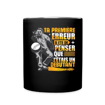 Petanque - Tasse einfarbig - Schwarz - Vorne