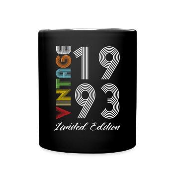 Vintage 1993 Vintage Geburtstag Retro Vintage - Tasse einfarbig - Schwarz - Vorne
