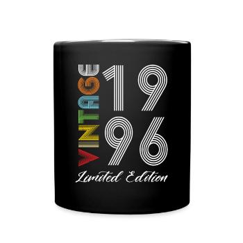 Vintage 1996 Vintage Birthday Retro Vintage - Full Colour Mug - black - Front