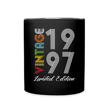 Vintage 1997 Vintage Geburtstag Retro Vintage - Tasse einfarbig - Schwarz - Vorne