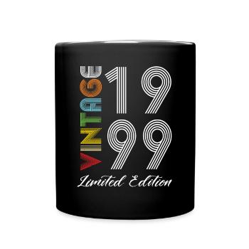 Vintage 1999 Vintage Geburtstag Retro Vintage - Tasse einfarbig - Schwarz - Vorne