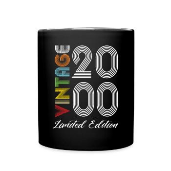 Vintage 2000 Vintage Geburtstag Retro Vintage - Tasse einfarbig - Schwarz - Vorne
