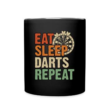 Manger des fléchettes de sommeil Répéter Dart Dire - Mug uni - noir - Devant