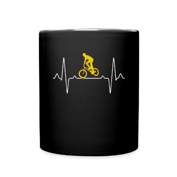 Battement de cœur BMX - Mug uni - noir - Devant