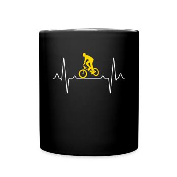 Battement de cœur BMX - Mug uni - noir - Devant