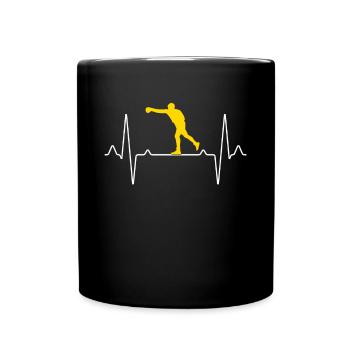 Battement de cœur de boxe - Mug uni - noir - Devant