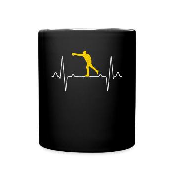 Battement de cœur de boxe - Mug uni - noir - Devant