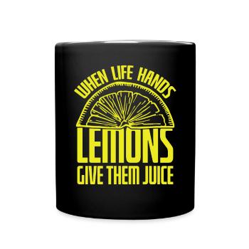 Easy Pease Lemon Squeezy - Full Colour Mug - black - Front