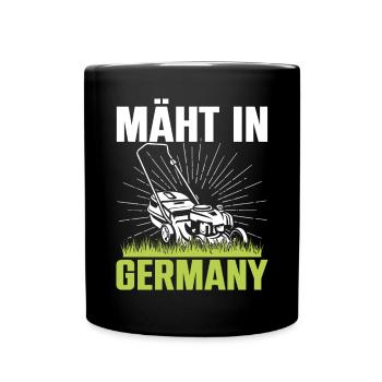 Mäht In Germany Garten Gartenarbeit Rasenmäher - Tasse einfarbig - Schwarz - Vorne