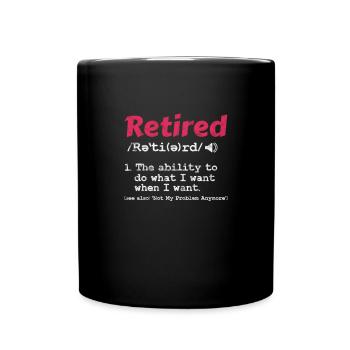 Retirement - Full Colour Mug - black - Front